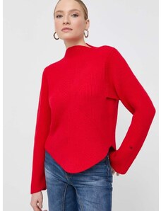 Volnen pulover Victoria Beckham ženski, rdeča barva