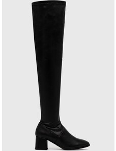 Usnjeni elegantni škornji Wojas ženski, črna barva,
