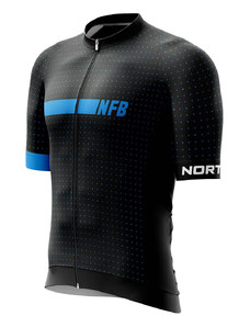 Northfinder moška aktivna majica e-kolesarjenje s polno zadrgo blackblue
