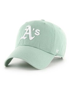 Bombažna bejzbolska kapa 47 brand MLB Oakland Athletics zelena barva