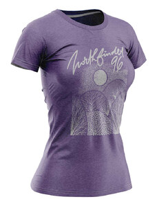 Northfinder Ženska aktivna majica s potiskom iz recikliranih vlaken JAYLEEN purplemelange