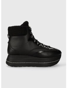 Usnjeni čevlji Karl Lagerfeld VELOCITA MAX KC ženski, črna barva, KL64963