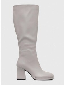 Elegantni škornji Pinko Elgar ženski, siva barva, 102316 A1D9 I41