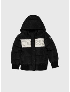 Otroška jakna Guess črna barva