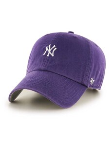 Bombažna bejzbolska kapa 47 brand MLB New York Yankees vijolična barva