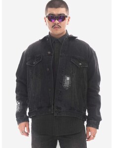 Jeans jakna KSUBI Cropped moška, črna barva