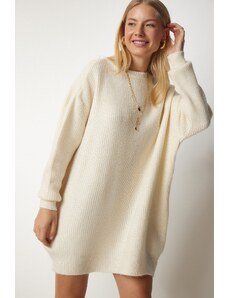Happiness İstanbul Sreča İstanbul Ženska kost prevelika dolga osnovna pletenina pulover