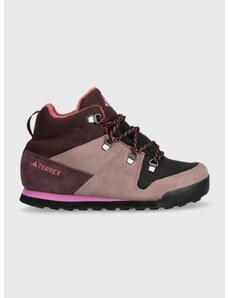 Otroški čevlji adidas TERREX TERREX SNOWPITCH K roza barva