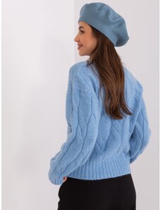 Fashionhunters Dirty blue, monochrome women's beret
