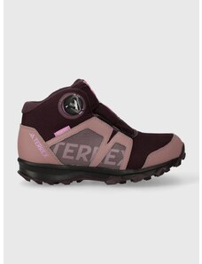 Otroški čevlji adidas TERREX TERREX BOA MID R.RD roza barva