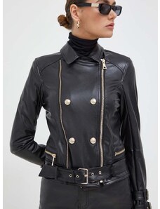 Biker jakna Guess ženska, črna barva