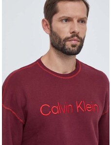 Bombažna majica Calvin Klein Underwear bordo barva