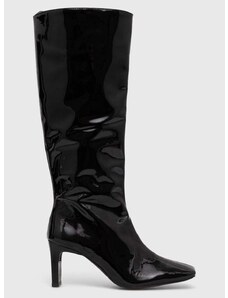 Usnjeni elegantni škornji Alohas Isobel ženski, črna barva, S100059.01