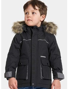 Otroška zimska jakna Didriksons KURE KIDS PARKA črna barva