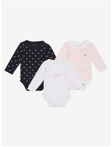 Set of three children's points in white, black and pink Tommy Hilfiger - Girls