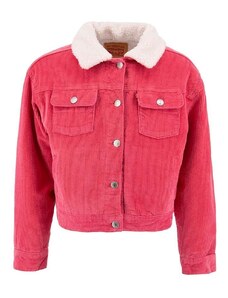 Otroška jeans jakna Levi's roza barva