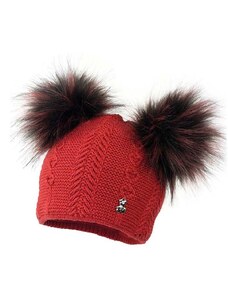 Otroška kapa s primesjo volne Jamiks rdeča barva