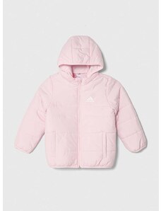 Otroška jakna adidas roza barva