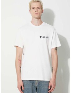 Bombažna kratka majica KSUBI moški, bela barva