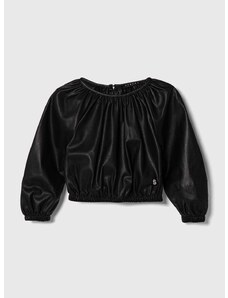 Otroška bluza Sisley črna barva