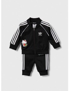 Trenirka za dojenčka adidas Originals x Hello Kitty črna barva