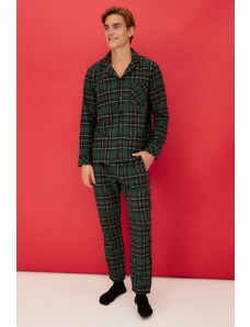 Moška pižama Trendyol TMNAW22PT1080/Green