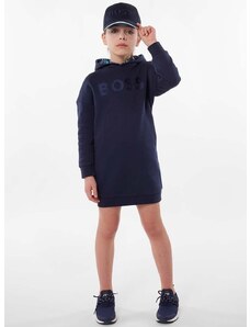 Otroška obleka BOSS mornarsko modra barva