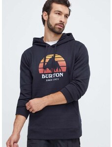Pulover Burton moška, črna barva, s kapuco
