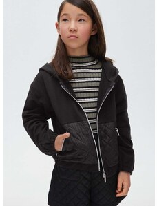Otroški pulover Mayoral črna barva, s kapuco