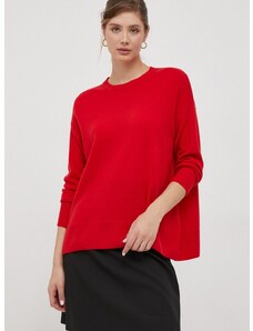 Volnen pulover Sisley ženski, rdeča barva