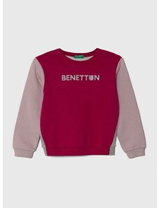 Otroški pulover United Colors of Benetton vijolična barva