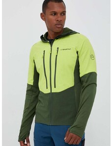 Športni pulover LA Sportiva Session Tech Hoody zelena barva, s kapuco