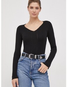 Pulover s primesjo volne Pepe Jeans ženski, črna barva