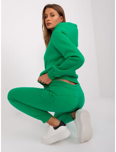 Fashionhunters Green basic set with sweatshirt