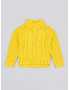 Otroški pulover zippy rumena barva