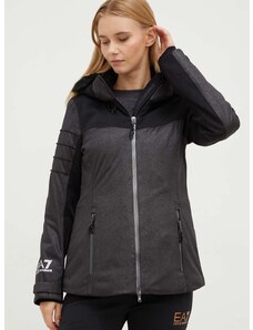 Smučarska jakna EA7 Emporio Armani črna barva
