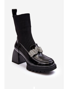 Kesi Women's High Heeled Ankle Boots D&A Black