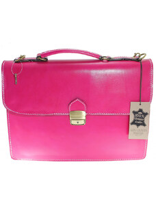 Moška večja stilska svetlo rožnata usnjena torba Luke VERA PELLE