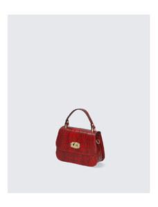 Majhna privlačna temno rdeča usnjena crossbody torbica Zoe VERA PELLE