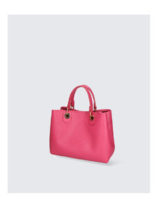 Manjša stilska rožnata usnjena torbica za v roko Lenora Little VERA PELLE