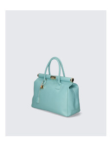Stilska luksuzna svetlo zelena usnjena torbica za v roko Aliste VERA PELLE