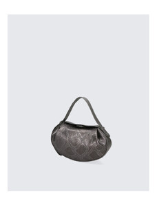 Manjša stilska temno siva usnjena torbica za v roko Janesi VERA PELLE