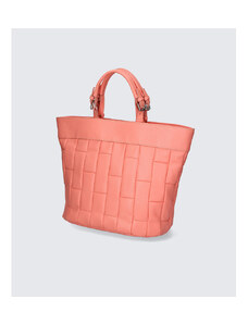 Večja sodobna svetlo rožnata usnjena torbica za čez ramo Silvia VERA PELLE