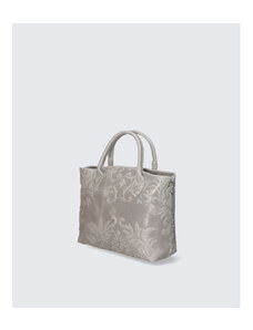 Večja stilska svetlo siva usnjena torbica za v roko Josette VERA PELLE