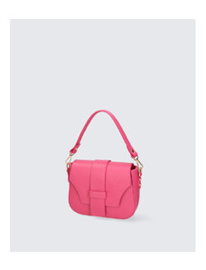 Majhna stilska rožnata usnjena crossbody torbica Leila VERA PELLE