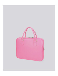Večja praktična rožnata usnjena torbica za v roko Lauret VERA PELLE