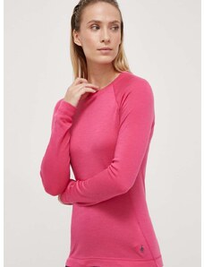Funkcionalna majica z dolgimi rokavi Smartwool Classic Thermal Merino roza barva