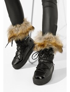 Zapatos Ženski škornji za sneg Kemisa črna