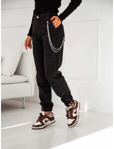 FASARDI Black jeans with chain