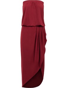 UC Ladies Women's dress made of viscose Bandeau in burgundy color